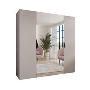 Szafa uchylna z lustrem SANDI 2 200 wys 202 cm Kaszmir + u Czarny 790976