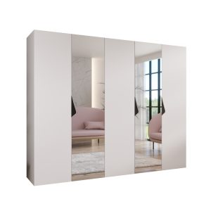 Szafa uchylna z lustrem SANDI 2 250 wys 202 cm Biały + u Czarny 791202