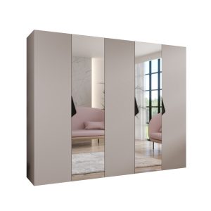 Szafa uchylna z lustrem SANDI 2 250 wys 202 cm Kaszmir + u Czarny 791180