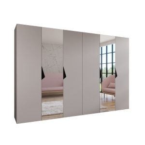 Szafa uchylna z lustrem SANDI 2 300 (2X150) wys 202 cm Kaszmir + u Czarny 791224