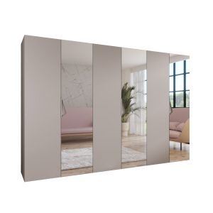 Szafa uchylna z lustrem SANDI 2 300 (3X100) wys 202 cm Kaszmir + u Kaszmir 790968