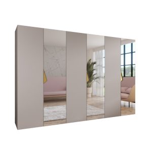 Szafa uchylna z lustrem SANDI 2 300 (3X100) wys 202 cm Kaszmir + u Złoty 791047