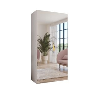 Szafa uchylna z lustrem SANDI 3 100 wys 202 cm Biały + u Złoty 791053