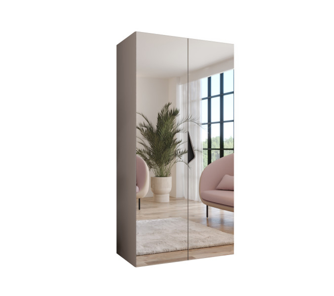 Szafa uchylna z lustrem SANDI 3 100 wys 202 cm Kaszmir + u Czarny 791064