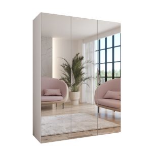 Szafa uchylna z lustrem SANDI 3 150 wys 202 cm Biały + u Kaszmir 791112