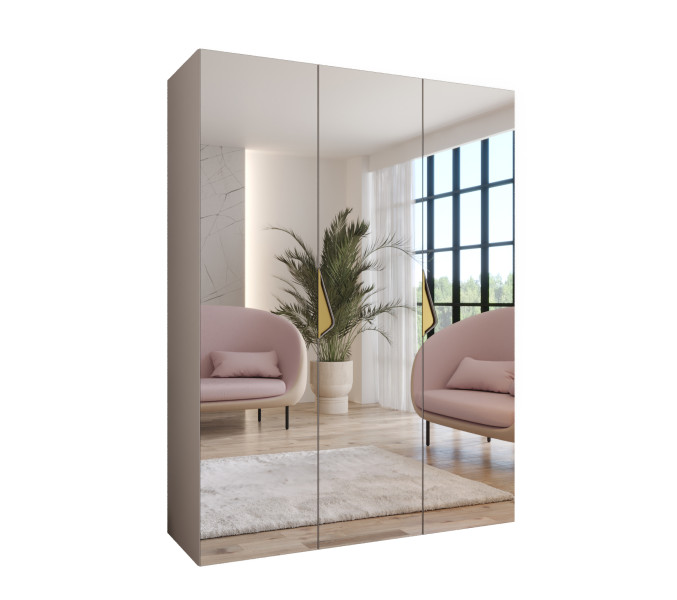 Szafa uchylna z lustrem SANDI 3 150 wys 202 cm Kaszmir + u Złoty 790913
