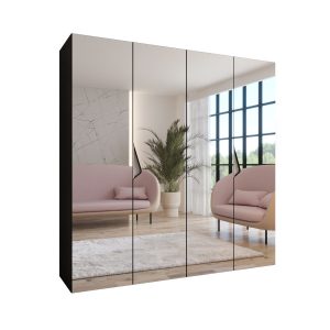 Szafa uchylna z lustrem SANDI 3 200 wys 202 cm Czarny + u Kaszmir 790859