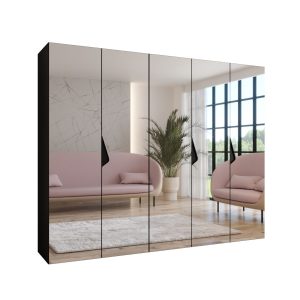 Szafa uchylna z lustrem SANDI 3 250 wys 202 cm Czarny + u Czarny 790989