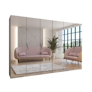 Szafa uchylna z lustrem SANDI 3 300 (2X150) wys 202 cm Kaszmir + u Kaszmir 791154