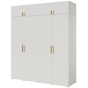 Szafa uchylna z nadstawką Napoli 4D 200 Biała 785187 Szafa uchylna z nadstawką Napoli 4D 200 Biała 785187