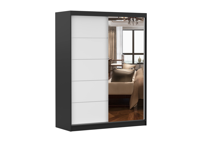 Szafa Vista 05 Czarny mat/Biały mat 150 cm 990423