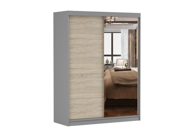 Szafa Vista 05 Szary mat/Dąb Sonoma 150 cm 990417
