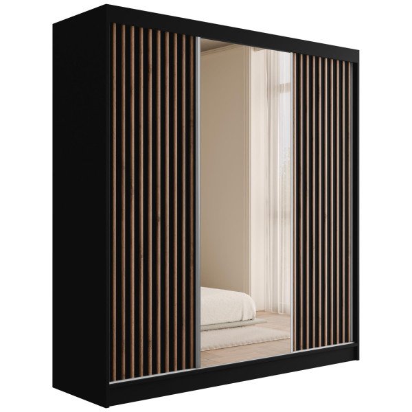 Szafa z drzwiami przesuwnymi i lamelami V2-ZENTI 200 x 215 cm 487828