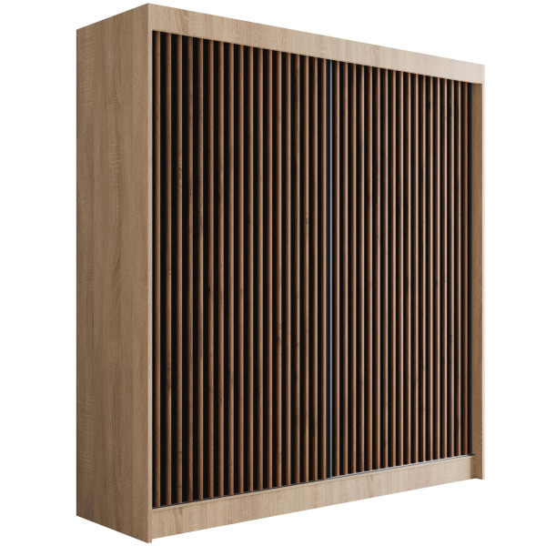 Szafa z drzwiami przesuwnymi i lamelami VILANv2 200 x 215 cm 526964