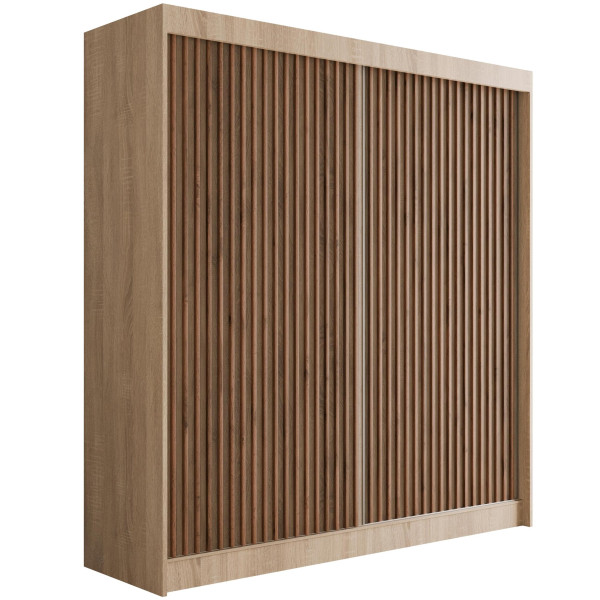 Szafa z drzwiami przesuwnymi i lamelami VILANv2 200 x 215 cm 527010