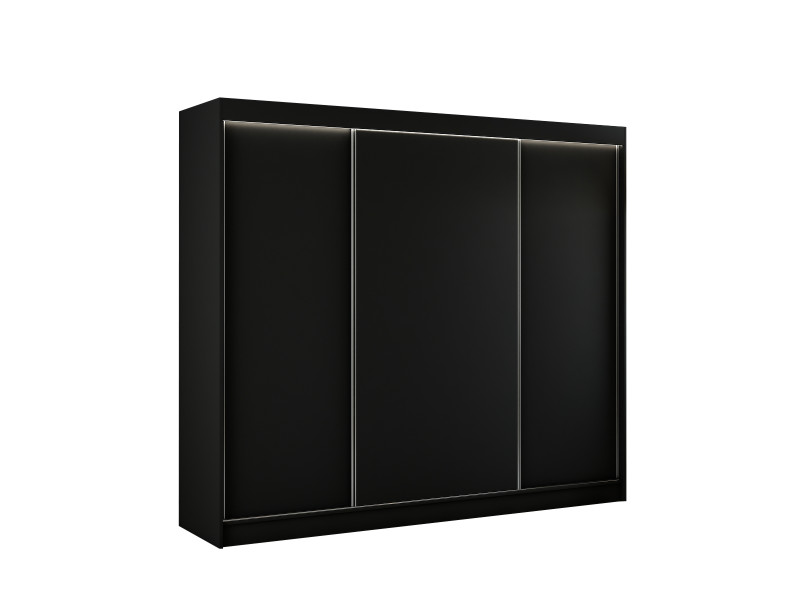 Szafa z drzwiami przesuwnymi i LED BEROG 250 x 215 cm 140439