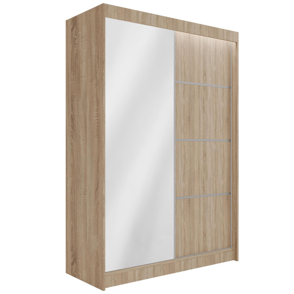 Szafa z drzwiami przesuwnymi i LED PAOKI 120 x 215 cm 140564