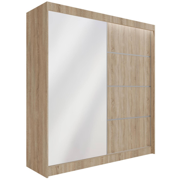 Szafa z drzwiami przesuwnymi i LED PAOKI 200 x 215 cm 140344