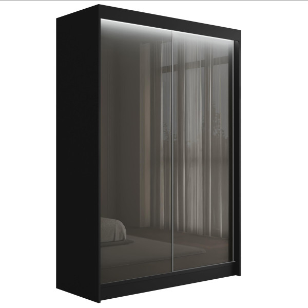 Szafa z drzwiami przesuwnymi i LED PEKA 120 x 215 cm 142660