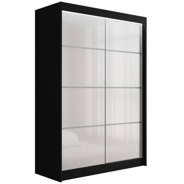 Szafa z drzwiami przesuwnymi i LED PEKA 120 x 215 cm 432463