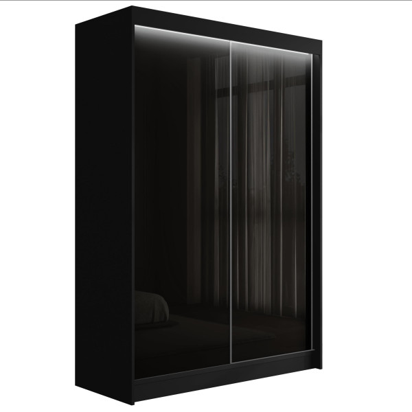 Szafa z drzwiami przesuwnymi i LED PEKA 150 x 215 cm 142572