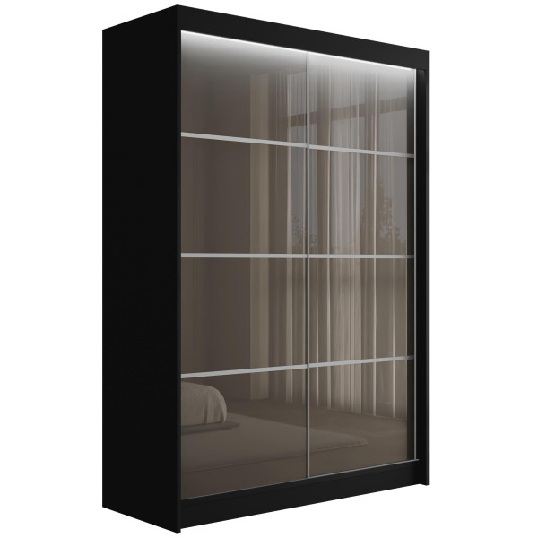 Szafa z drzwiami przesuwnymi i LED PEKA 150 x 215 cm 432471