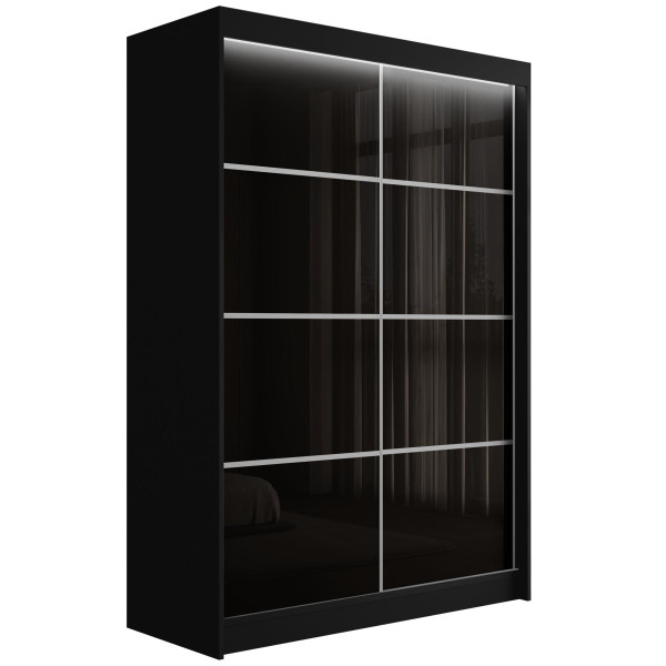 Szafa z drzwiami przesuwnymi i LED PEKA 150 x 215 cm 142597