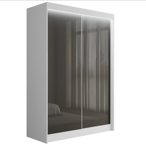 Szafa z drzwiami przesuwnymi i LED PEKA 150 x 215 cm 142625