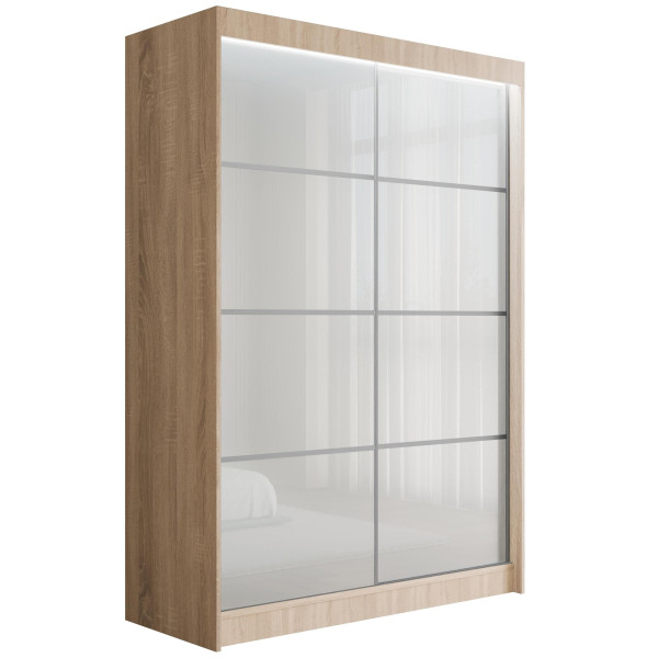 Szafa z drzwiami przesuwnymi i LED PEKA 150 x 215 cm 142568
