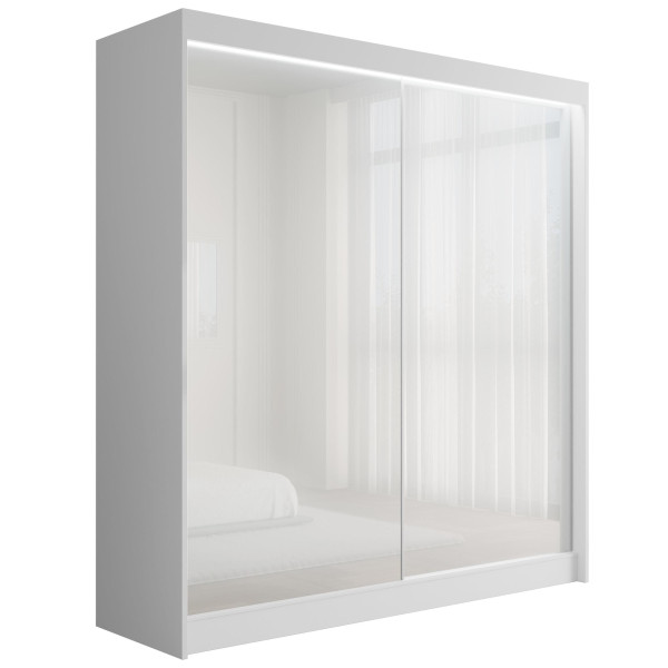 Szafa z drzwiami przesuwnymi i LED PEKA 200 x 215 cm 142576