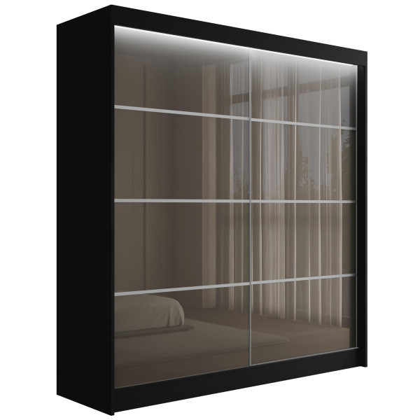 Szafa z drzwiami przesuwnymi i LED PEKA 200 x 215 cm 432478