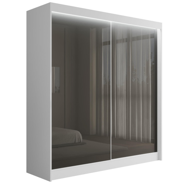 Szafa z drzwiami przesuwnymi i LED PEKA 200 x 215 cm 142608