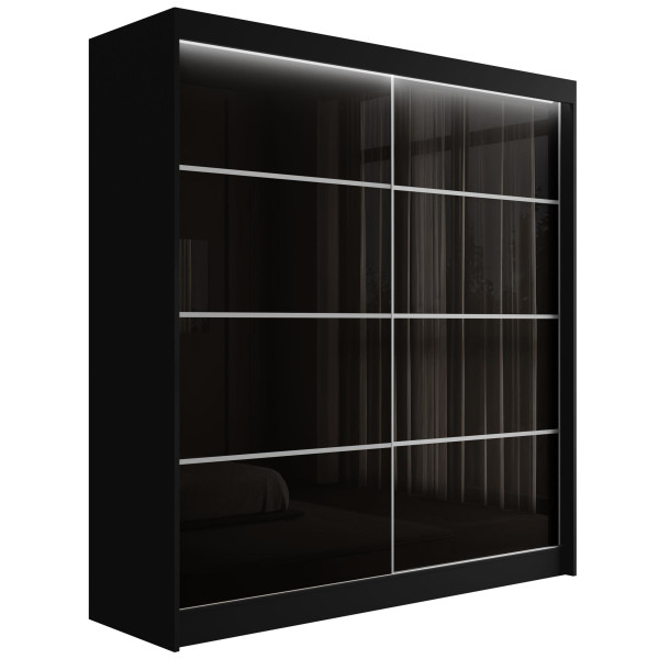 Szafa z drzwiami przesuwnymi i LED PEKA 200 x 215 cm 142631