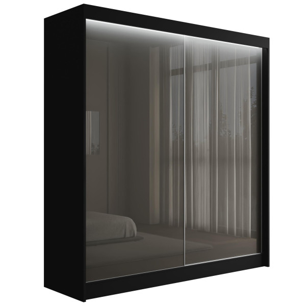 Szafa z drzwiami przesuwnymi i LED PEKA 200 x 215 cm 142665