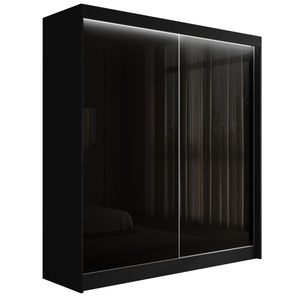 Szafa z drzwiami przesuwnymi i LED PEKA 200 x 215 cm 142563