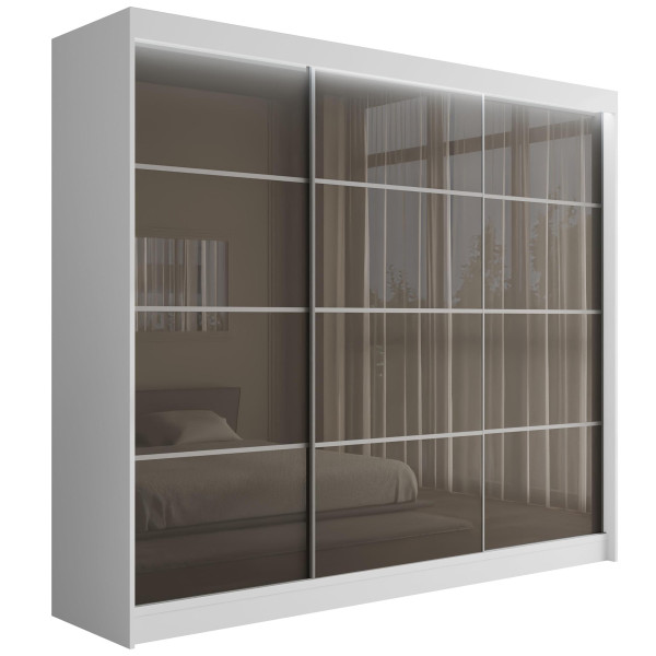 Szafa z drzwiami przesuwnymi i LED PEKA 250 x 215 cm 142567