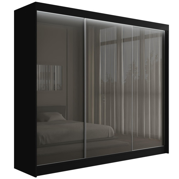 Szafa z drzwiami przesuwnymi i LED PEKA 250 x 215 cm 142606