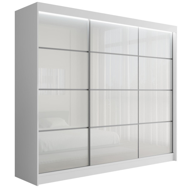 Szafa z drzwiami przesuwnymi i LED PEKA 250 x 215 cm 142627