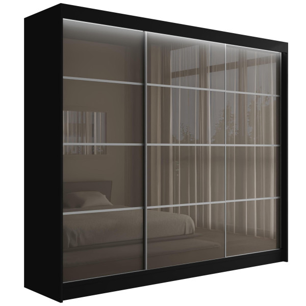 Szafa z drzwiami przesuwnymi i LED PEKA 250 x 215 cm 142641
