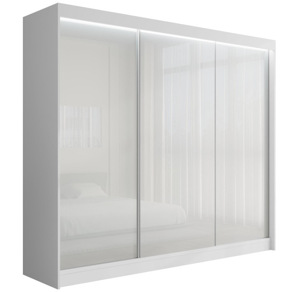 Szafa z drzwiami przesuwnymi i LED PEKA 250 x 215 cm 142648
