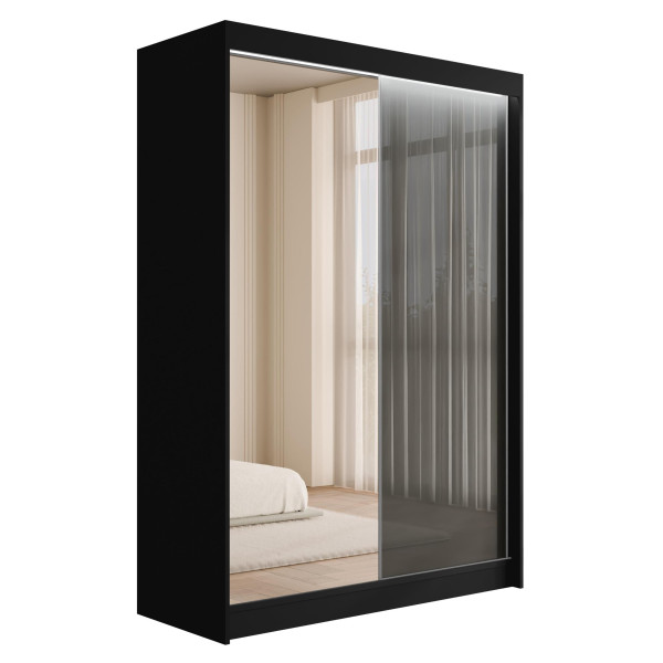 Szafa z drzwiami przesuwnymi i LED VESLI 150 x 215 cm 142271