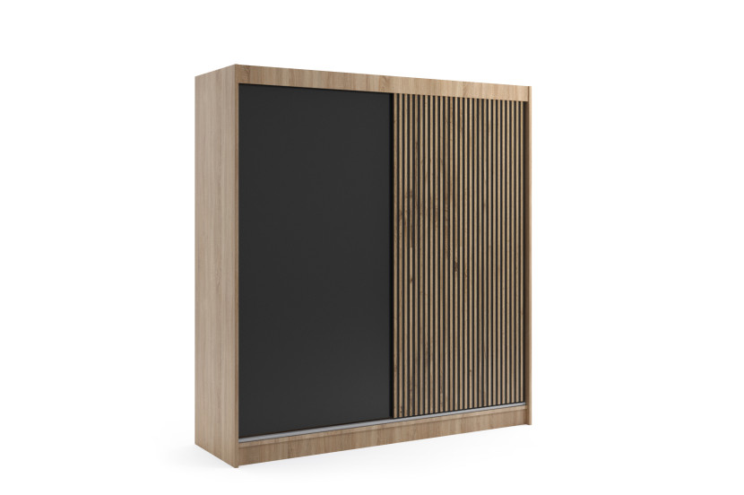 Szafa z drzwiami przesuwnymi i LED VILAN 200 x 215 cm 142328