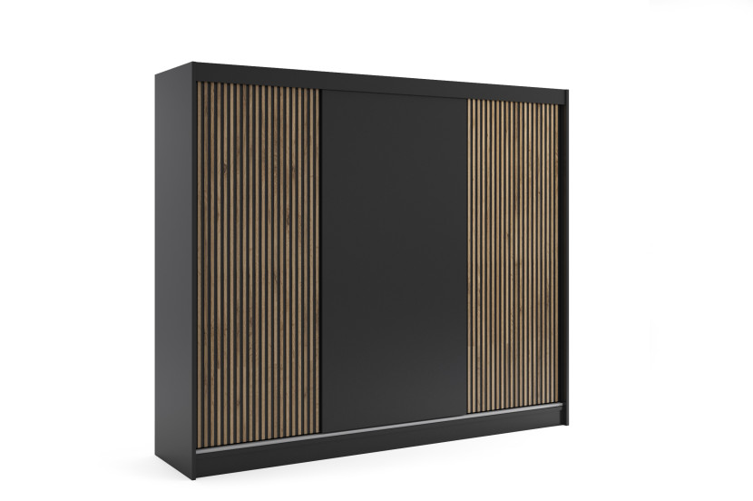 Szafa z drzwiami przesuwnymi i LED VILAN 250 x 215 cm 142181