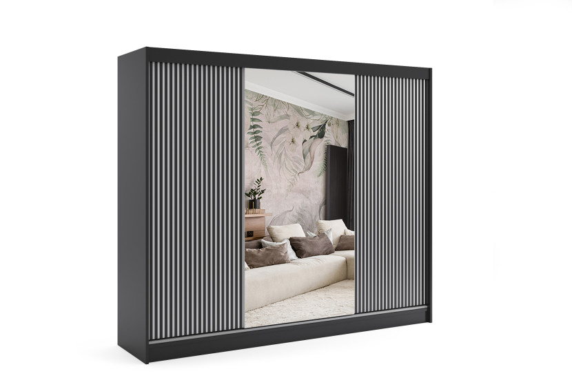Szafa z drzwiami przesuwnymi i LED VILAN 250 x 215 cm 142306