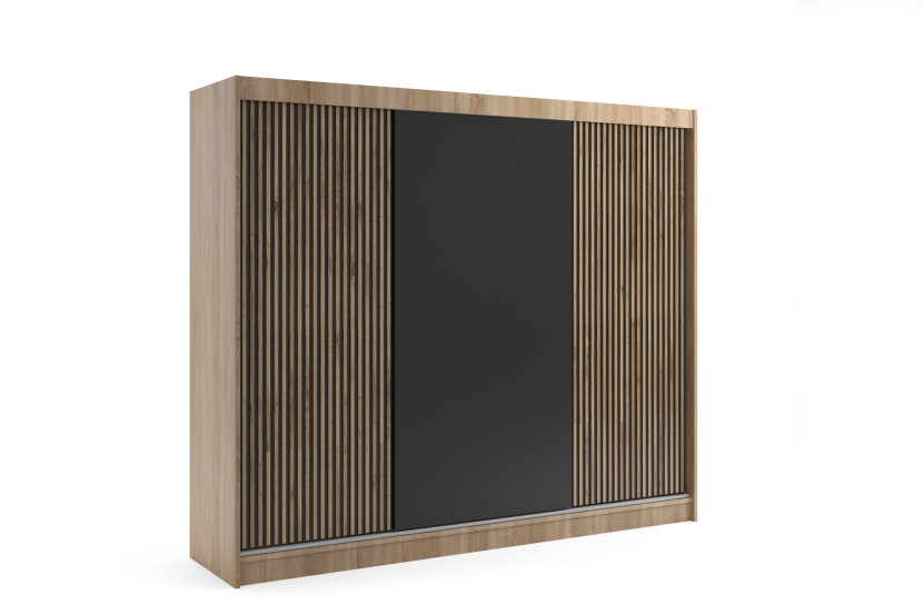 Szafa z drzwiami przesuwnymi i LED VILAN 250 x 215 cm 142223