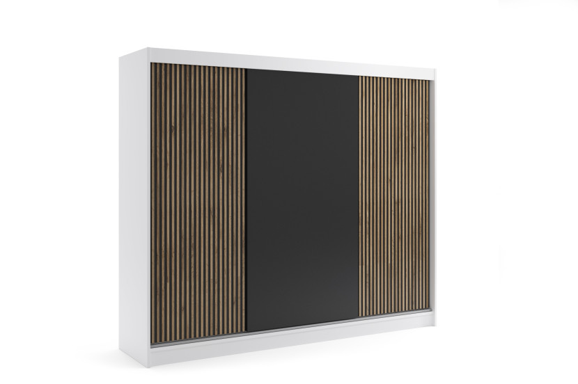 Szafa z drzwiami przesuwnymi i LED VILAN 250 x 215 cm 142277