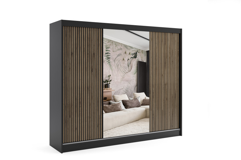 Szafa z drzwiami przesuwnymi i LED VILAN 250 x 215 cm 142297