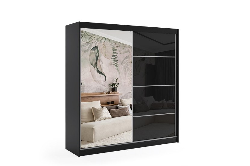 Szafa z drzwiami przesuwnymi i lustrem 200 x 200 - VIVONA 459961