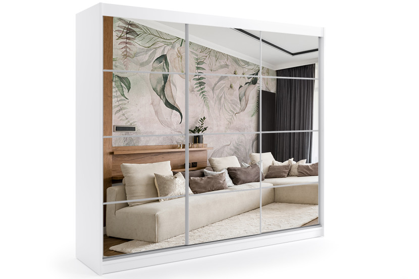 Szafa z drzwiami przesuwnymi i lustrem 240 x 200 - VIVONA 459966