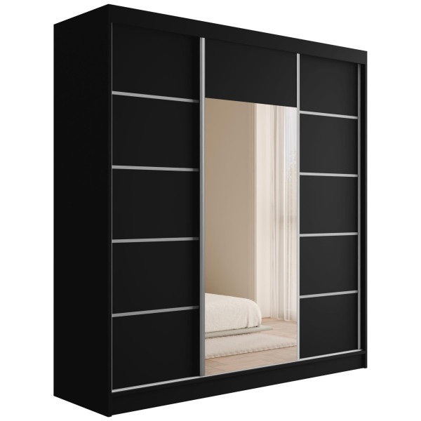 Szafa z drzwiami przesuwnymi i lustrem V2-LINEA 200 x 215 cm 487812